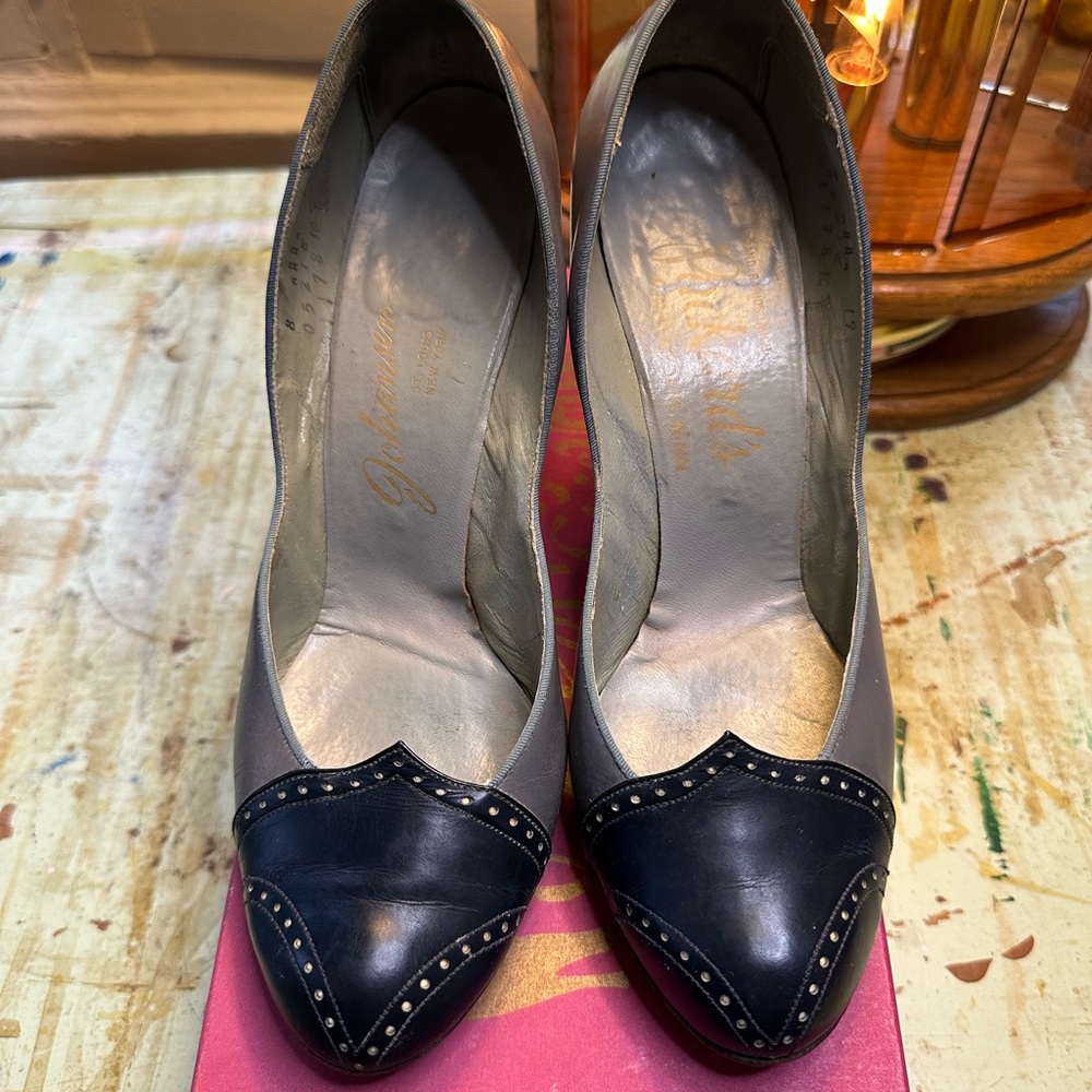 Elegant Black and Gray Women's Heels